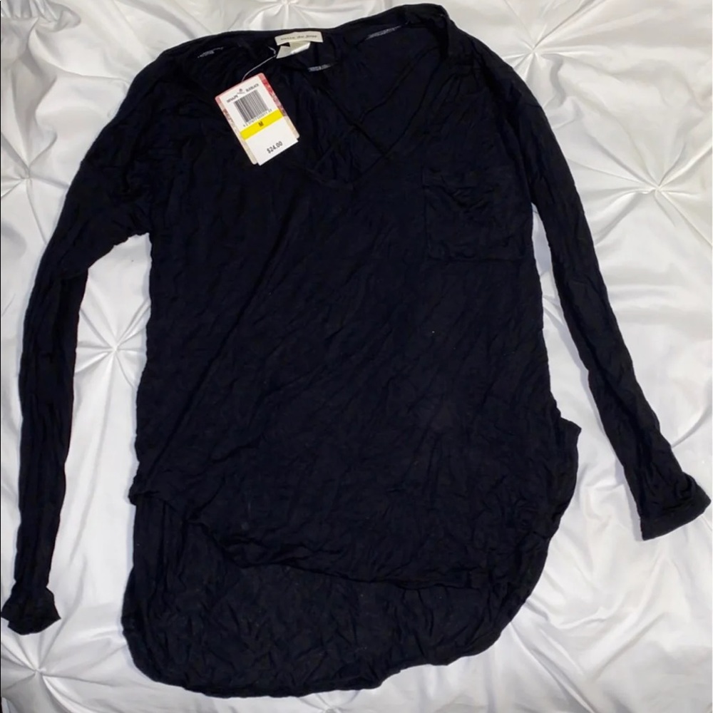 long sleeve black top
